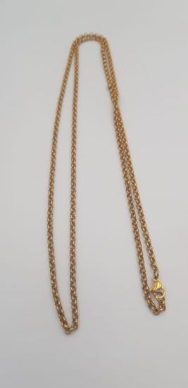 Vog Unisex Vip Çelik Altın Görünümlü Dodge Model Zincir Kolye