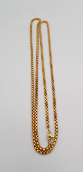 Vog Unisex Vip Çelik Arnavut Zinciri Model Sarı Renk Kolye