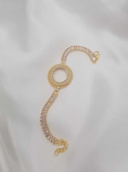 Vog Çeyrek Ve Gram Takılan Altın Kaplama Baget Taşlı Sevgiliye,Anneye,Arkadaşa Hediye Bileklik