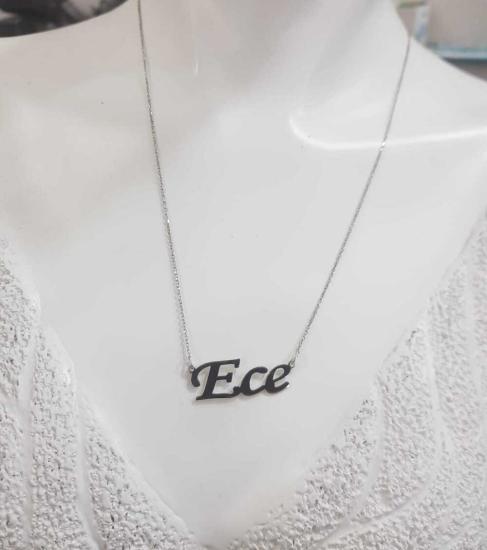  Ece Yazılı İsim Kolye Kişiye Özel Tasarım Gümüş Sevgiliye • Eşe • Anneye • Arkadaşa  Kolye