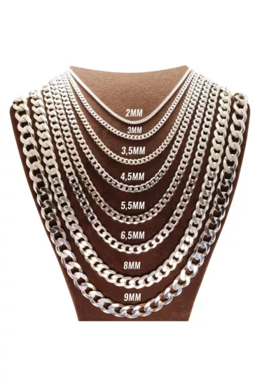 11mm Gurmet Zincir 925 Ayar Gümüş Kolye • Sevgiliye • Eşe • Babaya Hediye Kolye