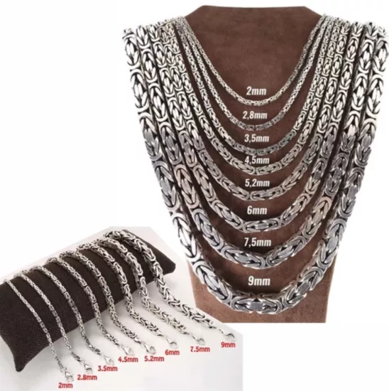 2.8Mm Kare Kral Model İkili Set • 925 Gümüş Sevgiliye • Eşe • Hediye Bileklik Kolye