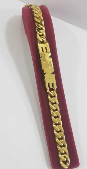 Emine Yazılı Oynak İsim Künye 925 Gümüş Işıklı Kutuda • Sevgiliye • Eşe • Anneye Bileklik