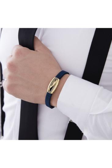 Vog Esnek Çelik V Sarı Gümüş Jaguar Dizayn Hediyelik Sevgiliye,Babaya,Arkadaşa Elastik Bileklik