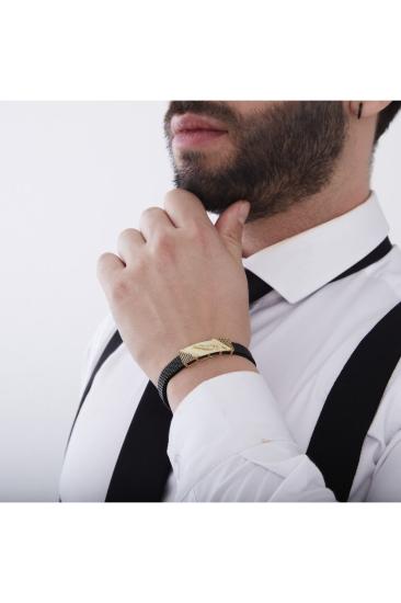 Vog Esnek Çelik V Gümüş Erkek Jaguar Model Sevgiliye,Babaya,Arkadaşa Elastik Paslanmaz Bileklik