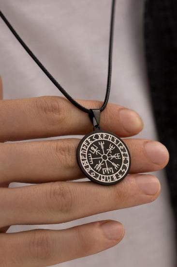 Viking Pusulası Model Erkek Çelik Kolye - Sevgiliye - Eşe- Babaya - Arkadaşa Kolye