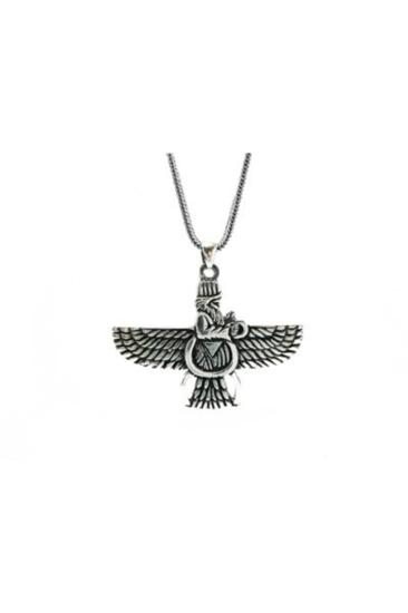 Ahura Mazda Unisex 925 Ayar Gümüş Kolye - Sevgiliye - Eşe - Babaya - Arkadaşa Hediye Kolye