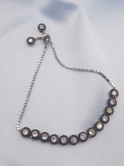 Vog Elmas Montürlü 925 Ayar Gümüş Sevgiliye,Anneye,Arkadaşa Asansör Sistemli Hediye Bileklik