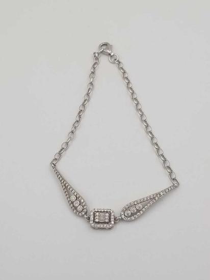 Vog Pırlanta Montür Effective Diamond Baget Model Gümüş Sevgiliye,Anneye,Arkadaşa Bileklik