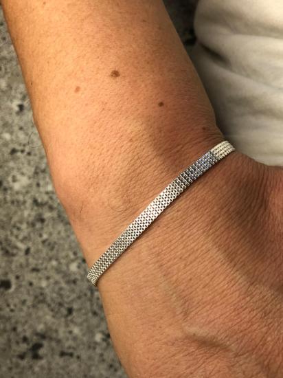 Erkek Gümüş Bileklik - 4mm Old Money Hasır Erkek Bileklik Made in İtaly Luxury Silver• Işıklı Kutuda