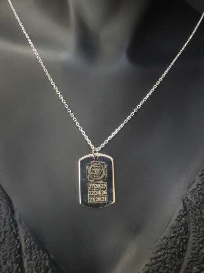 Vog Kubera Yantra V Sri Yantra Koruyucu Güçleri Birleştiren Sayılar 925 Ayar Gümüş Kolye
