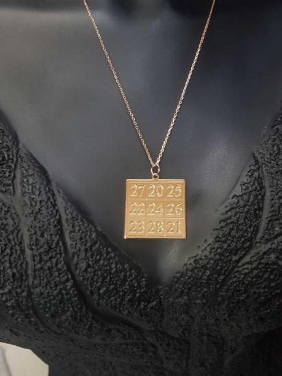  Vog Kubera Para Mantra Rose Renk 925 Ayar Gümüş Unisex Kolye