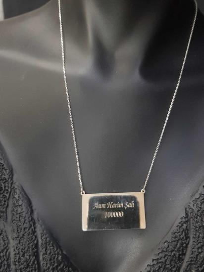 Vog Unisex Çift Yönlü Vashikaran&Kuber Yantra Aşk,Para,Sağlık.Başarı,Şans Mıknatısı Gümüş Kolye