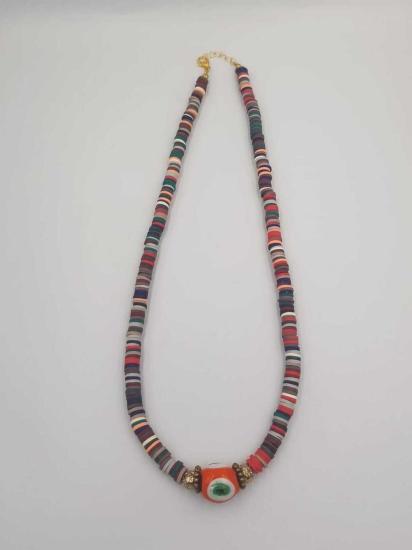 Vog Göz Boncuk V Renkli Fimo (3) Bijuteri kolye