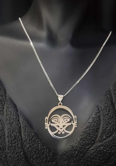 Vog Hz.Ali Alevi Bektaşi Sembolü 925 Ayar Gümüş Kolye