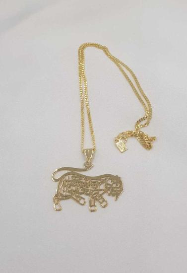 Vog Hz.Ali Allahın Aslanı Bektaşi Hat Sanatı İşlemeli Mürid Tılsımı 925 Ayar Gümüş Kolye