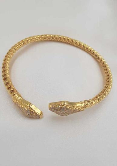 Vog İtalyan Cartier Tasarım Taşlı Yılan (Snake)925 Gümüş Sevgiliye,Anneye,Eşe Choker,Gerdanlık