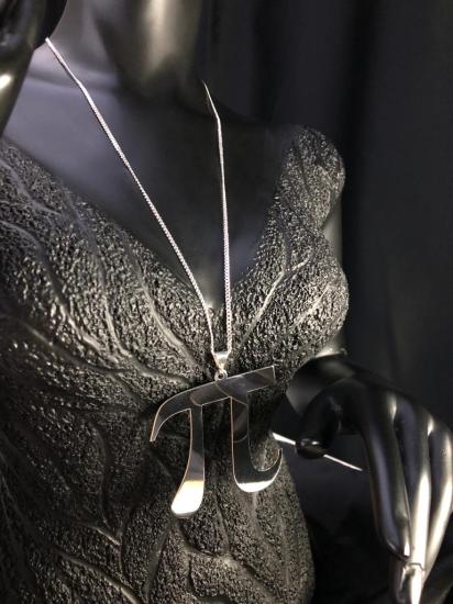 Vog 6 cm Uzunluk Unisex Pi Sayısı 925 Ayar Gümüş Kolye