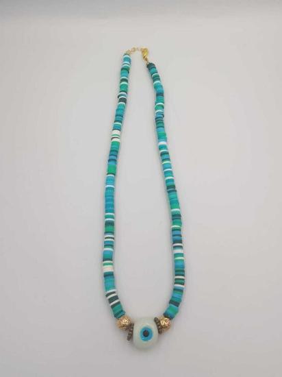 Vog Göz Boncuk V Renkli Fimo (5) Bijuteri kolye