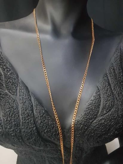 Vog Gürmet Model Rose Renk Çelik Unisex  80 cm Uzunluk Kolye Zincir