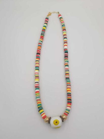 Vog Göz Boncuk V Renkli Fimo (2) Bijuteri kolye