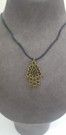 Vog Prinç Meteryalli Fatma Ananın Eli Deri İp Gönüm Sevgiliye,Arkadaşa Hediye Kolye