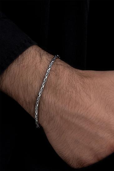 2.8mm Yuvarlak Kral 925 Ayar Gümüş Bileklik 