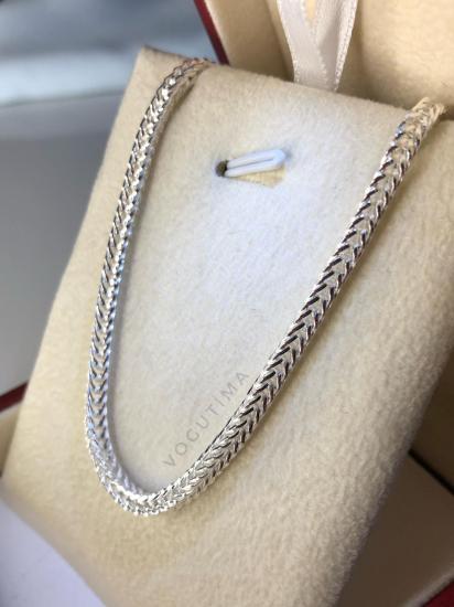 3Mm Gümüş Beyaz Parlak Tilki Kuyruğu Zincir • Işıklı Kutuda Sevgiliye • Eşe • Babaya • Erkek Kolye