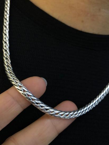5mm İtalyan Bombeli Zincir 925 Gümüş • Işıklı Kutuda • Sevgiliye • Eşe • Babaya • Hediye Kolye