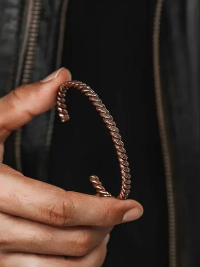 Burgu Model Bakır Bilezik • Sevgiliye • Eşe • Babaya Hediye Bileklik