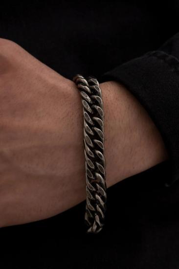 Kalın Çelik Oksitli Gurmet Erkek Bileklik • Işıklı Kutuda Sevgiliye • Eşe • Babaya Bileklik