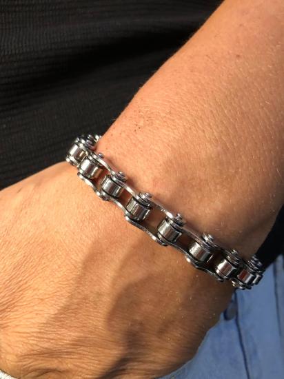 Motosiklet Bisiklet Zinciri 1 Çelik İnce Model • Işıklı Kutuda Sevgiliye • Eşe • Babaya Bileklik