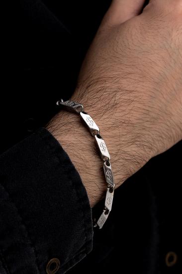 Vog Dolar Motifli Orta Kalınlıkta Sevgiliye,Babaya,Arkadaşa Hediye Çelik Bileklik Bileklik