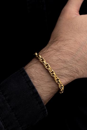 Vog Sarmal Model Altın Kaplama Sevgiliye,Babaya,Arkadaşa Hediye Çelik Bileklik 