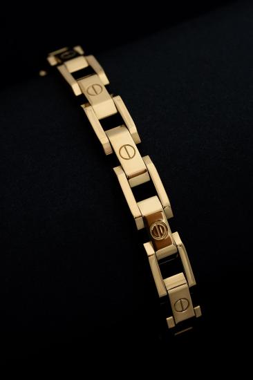 Vog Altın Tasarım Cartier Vidalı Model Sevgiliye,Eşe,Babaya,Arkadaşa Hediye Çelik Bileklik