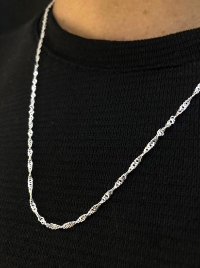 Singapur Zincir Model 925 Gümüş • Işıklı Kutuda Sevgiliye • Eşe • Anneye Hediye Kolye