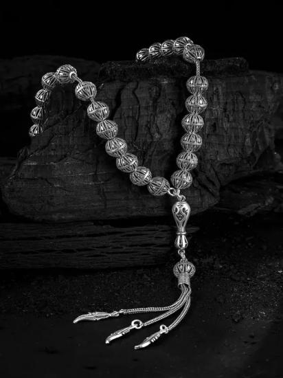 Erkek Tesbih Işıklı Kutuda • Beyhude Oksitli Gümüş • Sevgiliye • Eşe • Babaya 40Gr Tesbih