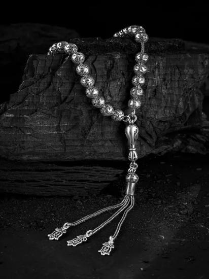 Erkek Tesbih Işıklı Kutuda • Zail Oksitli Gümüş • Sevgiliye • Eşe • Babaya 26Gr Tesbih