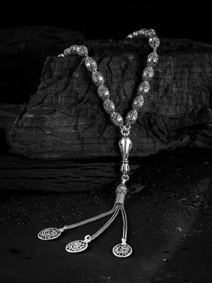 Erkek Tesbih Işıklı Kutuda • Letafet Oksitli Gümüş • Sevgiliye • Eşe • Babaya 25Gr Tesbih