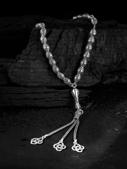 Erkek Tesbih Işıklı Kutuda • Sükun Oksitli Gümüş • Sevgiliye • Eşe • Babaya 24Gr Tesbih