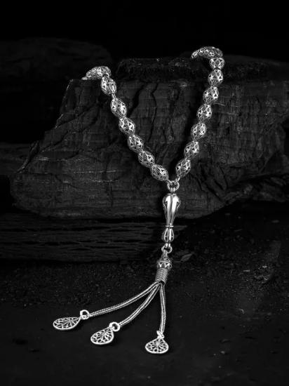 Erkek Tesbih Işıklı Kutuda • Meftun Oksitli Gümüş • Sevgiliye • Eşe • Babaya 25Gr Tesbih