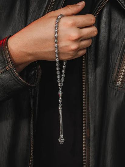 Erkek Tesbih Işıklı Kutuda • Güzide Oksitli Gümüş • Sevgiliye • Eşe • Babaya 24Gr Tesbih