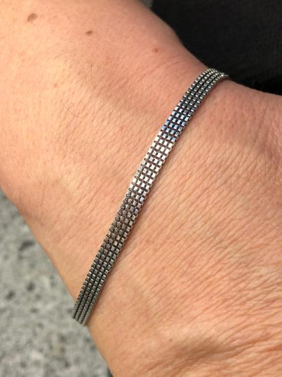 Erkek Gümüş Bileklik - 4mm Old Money Hasır Erkek Bileklik Made in İtaly Luxury Silver• Işıklı Kutuda