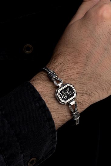 Allah Ve Muhammed Yazılı Tilki Kuyruğu Zincirli 925 Ayar Gümüş Sevgiliye,Babaya,Eşe Bileklik 