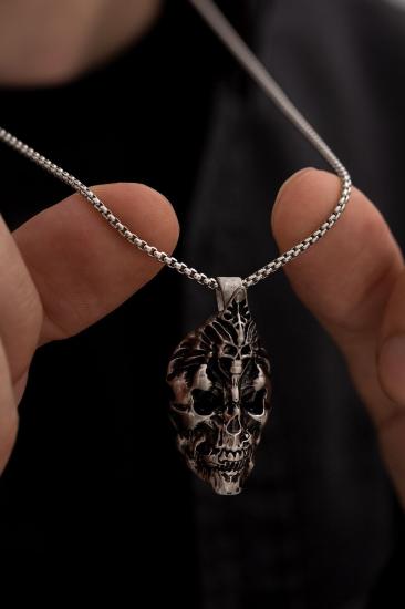 Vog 316 L Paslanmaz Kuru Kafa Model Çelik Sevgiliye,Babaya,Eşe,Arkadaşa Hediye Kolye 