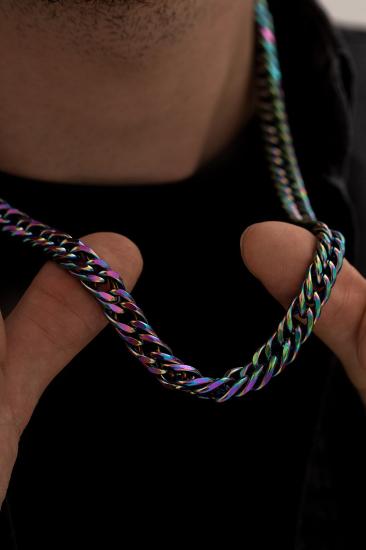 Vog 9 Mm Kalınlık Gürmet Model Hologram Renk Sevgiliye,Eşe,Babaya,Arkadaşa Hediye Çelik Kolye