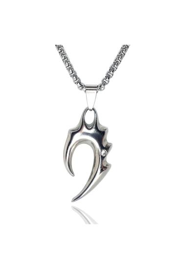 Vog Rhinestone Tribal Alev Unisex Çelik Sevgiliye - Eşe - Babaya - Arkadaşa Hediye Kolye