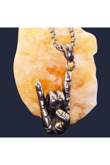 Vog Rock Punk Model Unisex Çelik Sevgiliye - Eşe - Babaya - Arkadaşa Hediye Kolye