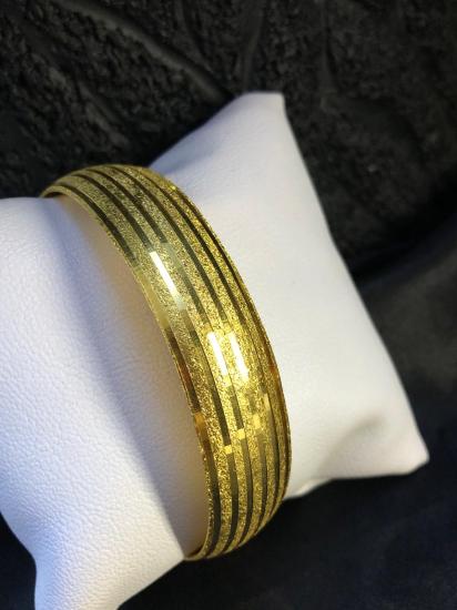 24 Ayar Altın Kaplama 15 Mm Simli Sarmal * Düğün • Nişan • Söz Takı Bileziği