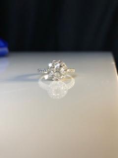 VOG D1:0.87CT H-VS1 D2:0.78 H-VS1 CT PIRLANTA TEKTAŞ 14 AYAR ALTIN ŞIK TASARIM BEYAZ RENK YÜZÜK